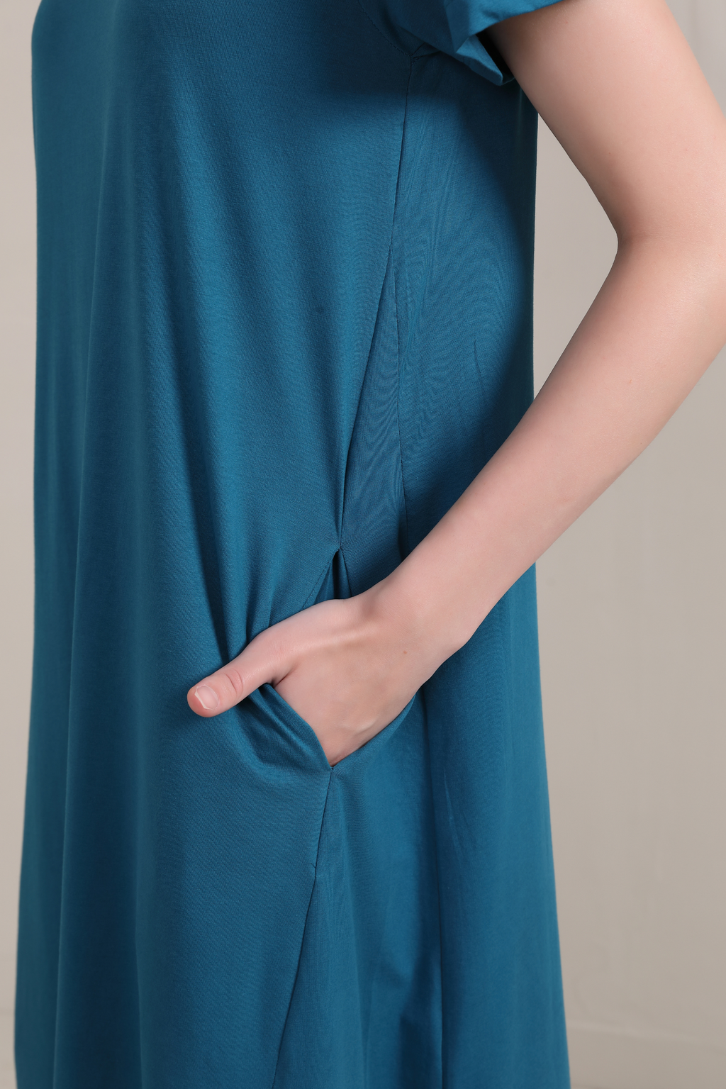 Luna A-Line Dress-Teal Blue