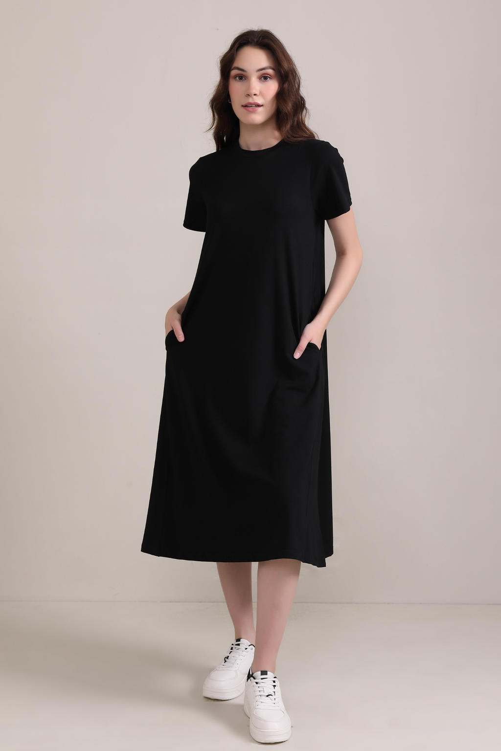 Luna A-Line Dress-Black