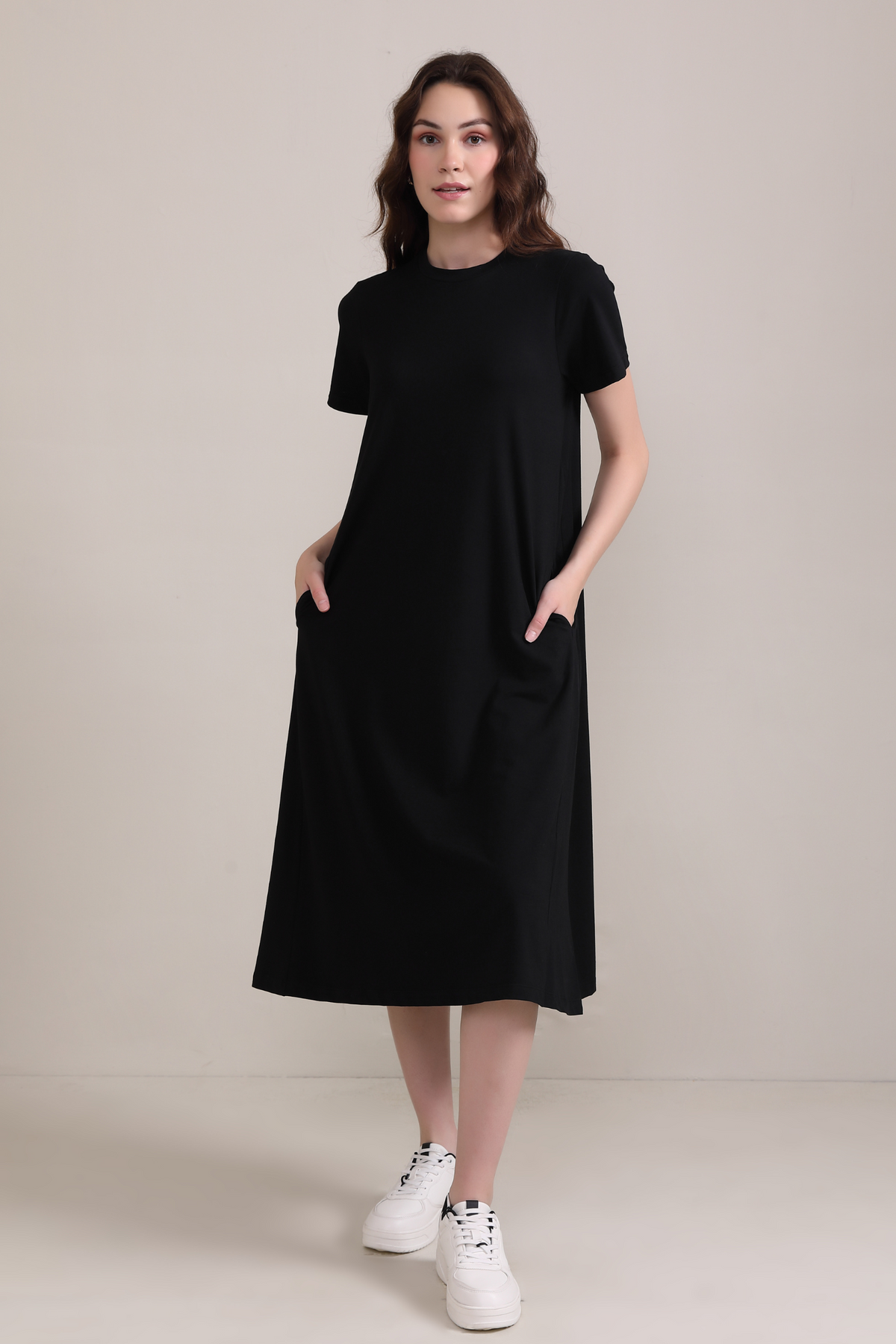 Luna A-Line Dress-Black