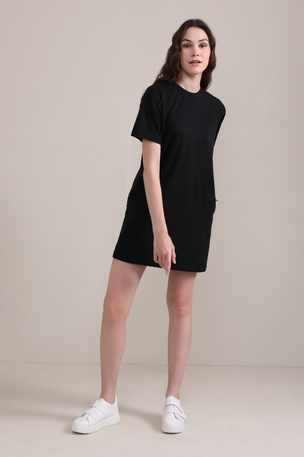 Black :Oversized T-shirt Dress