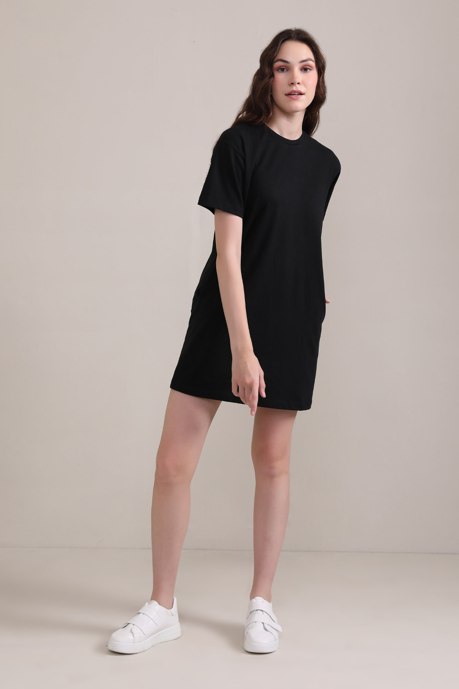 Black :Oversized T-shirt Dress