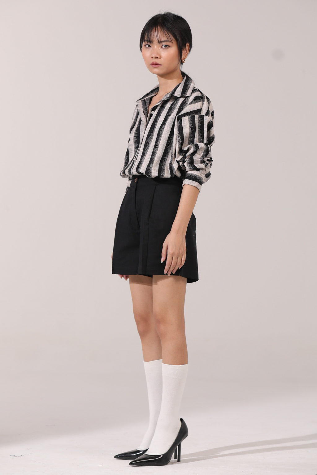 Black Stripe Oversized Shirt