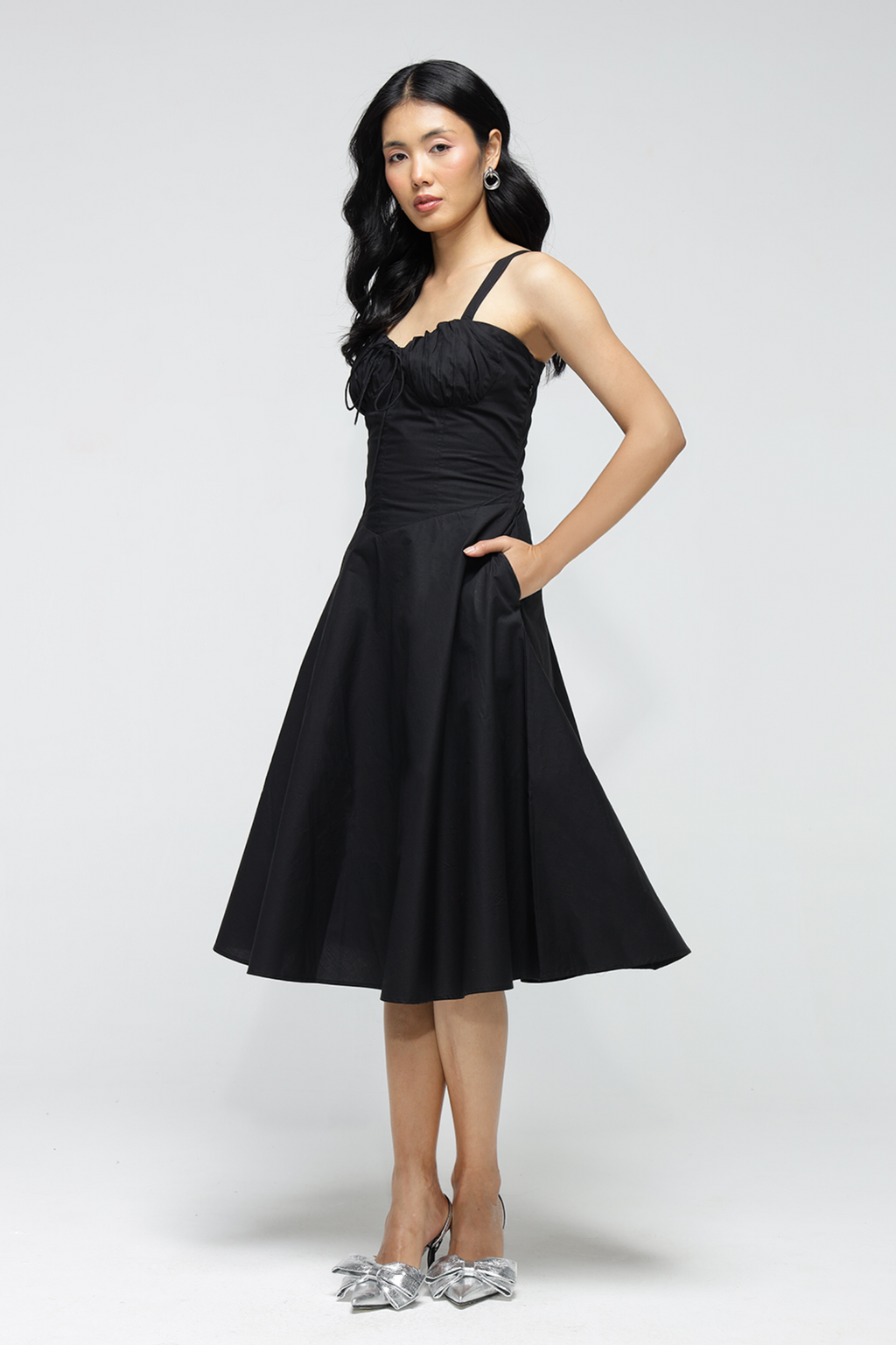 Janie Pocket Dress : Black