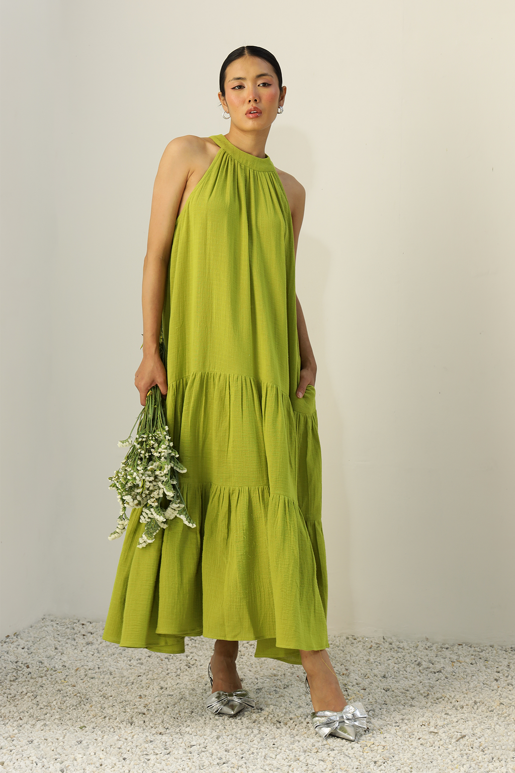 Everett Pocket Dress : Green