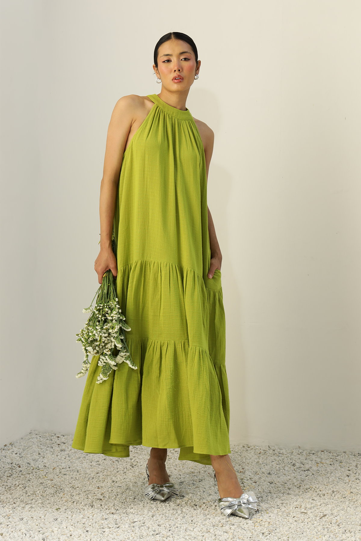 Everett Pocket Dress : Green