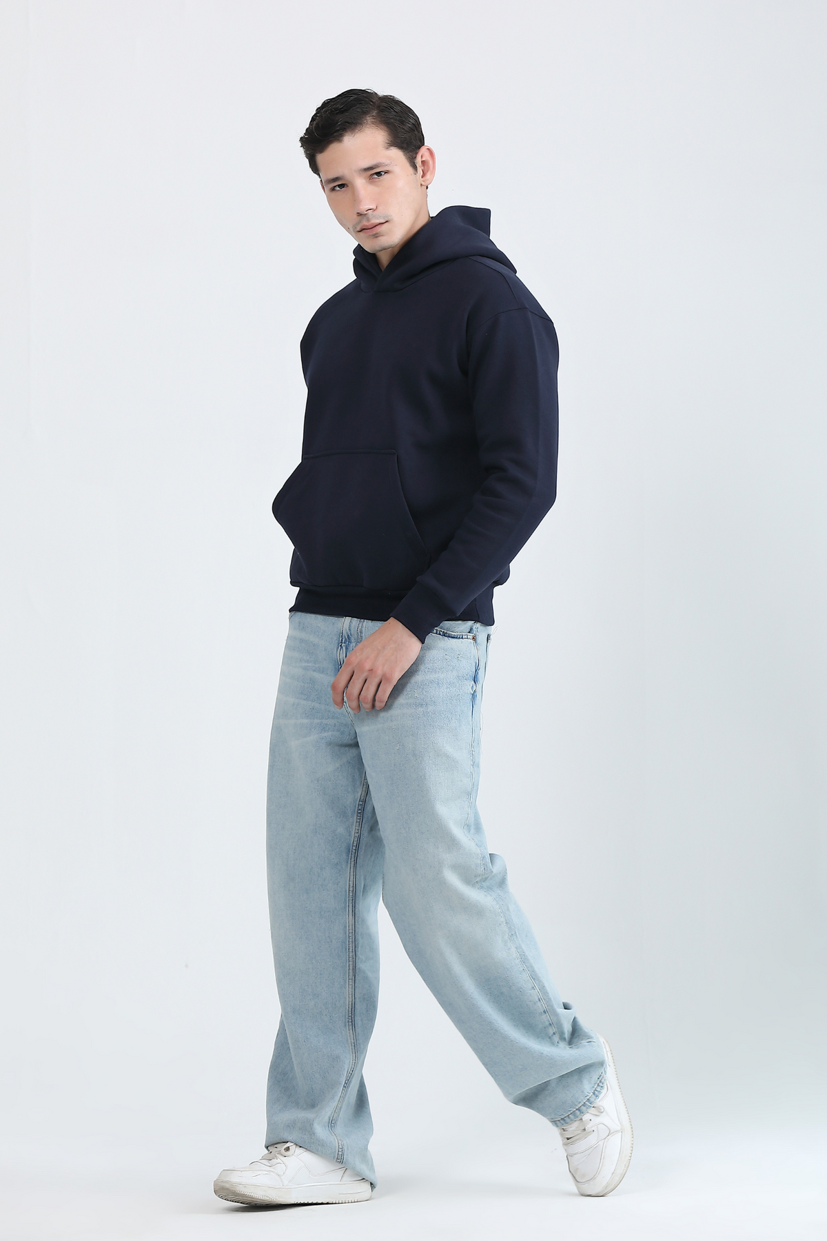 Oversized Hoodie-Navy