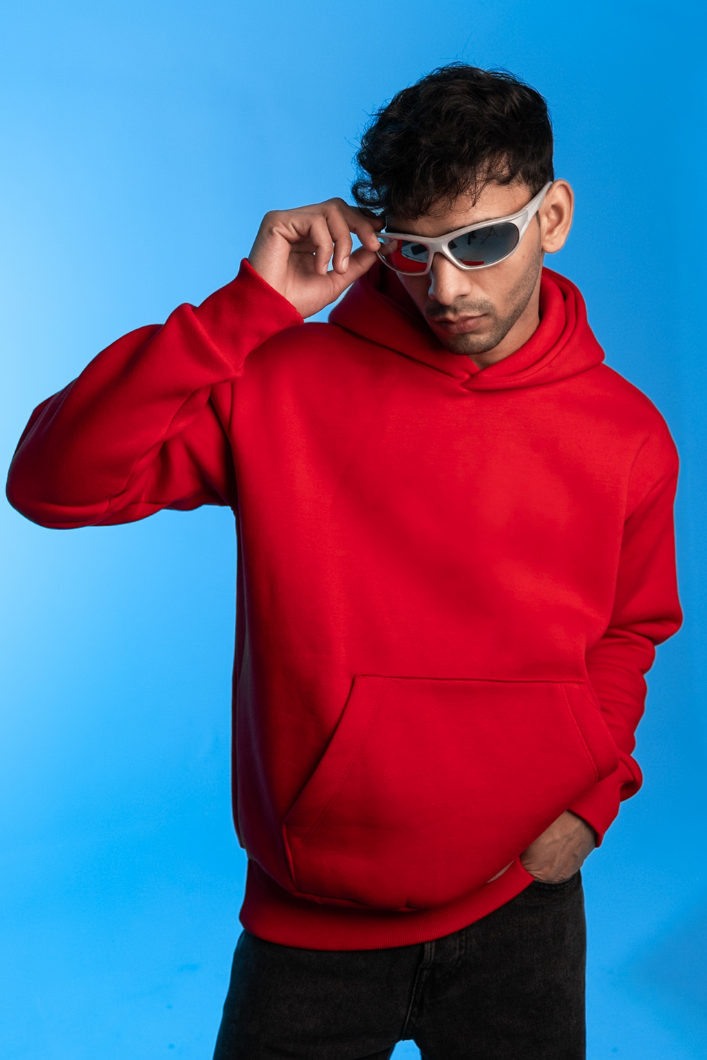 Oversized Hoodie - Crimson