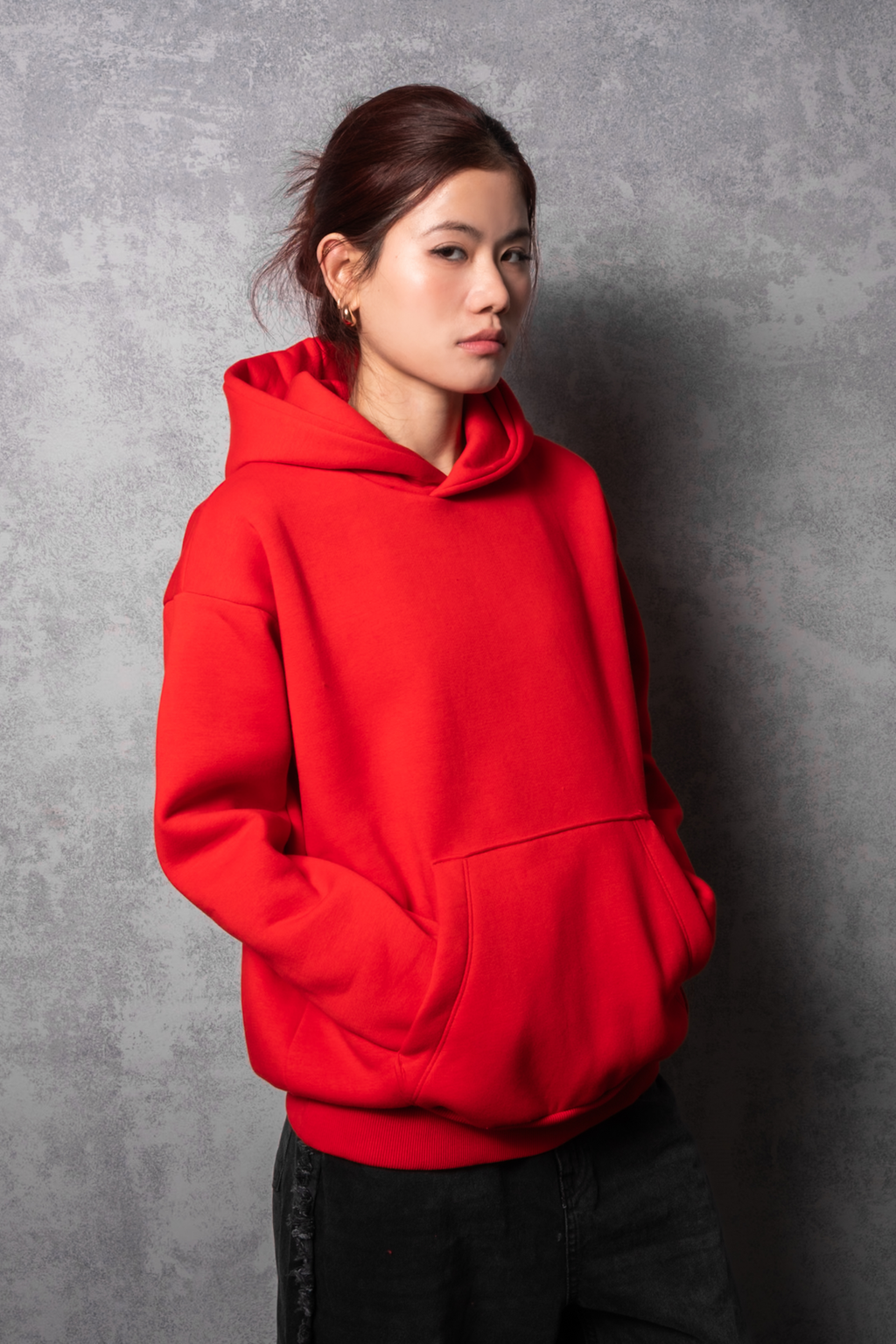 Oversized Hoodie - Crimson
