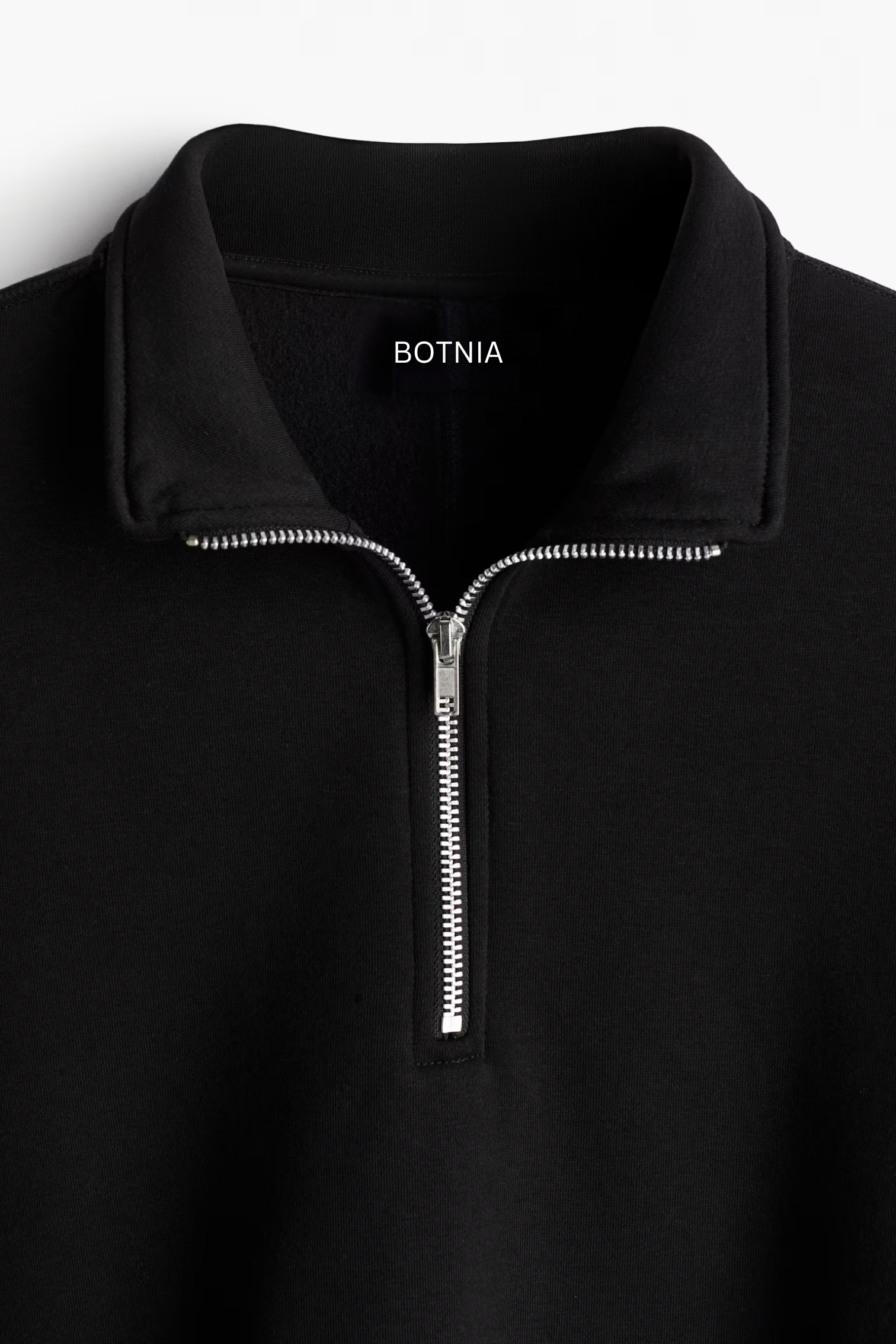 Zip-top Black Oversized Sweatshirt