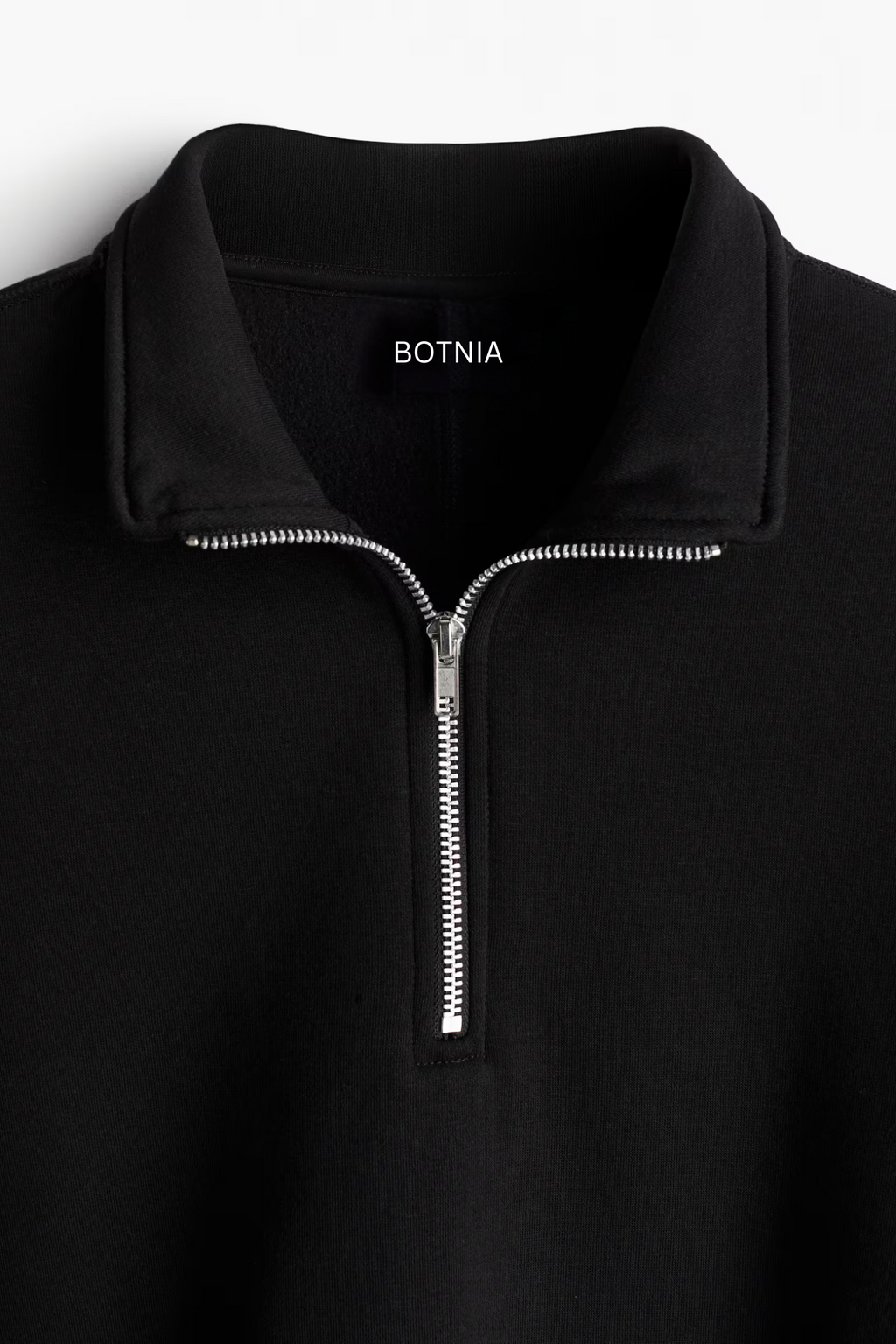 Zip-top Black Oversized Sweatshirt