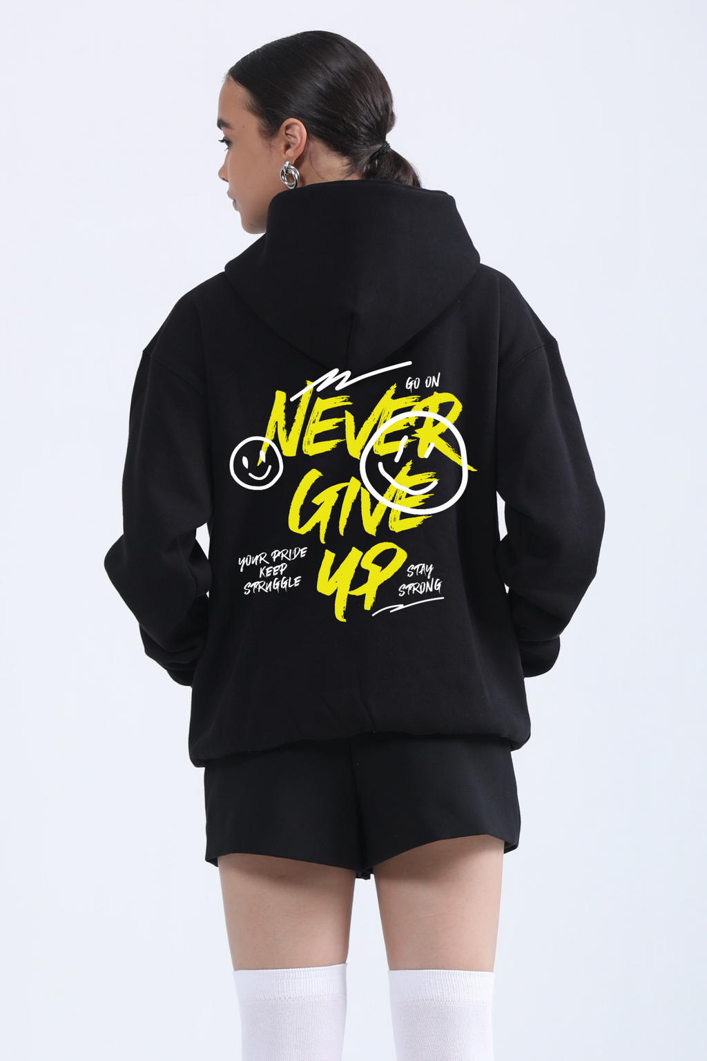 Never Give Up - Oversized Hoodie