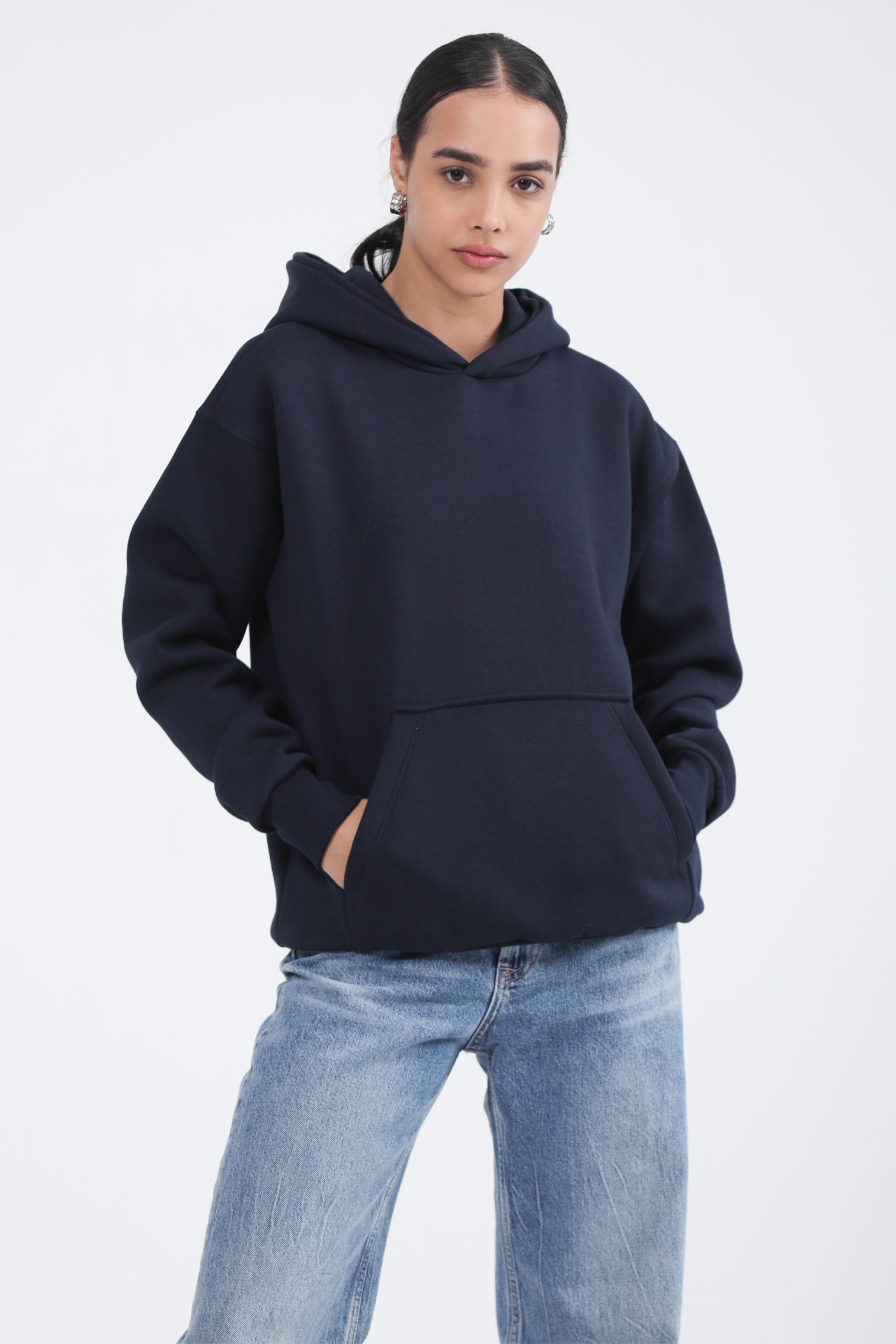 Oversized Hoodie-Navy