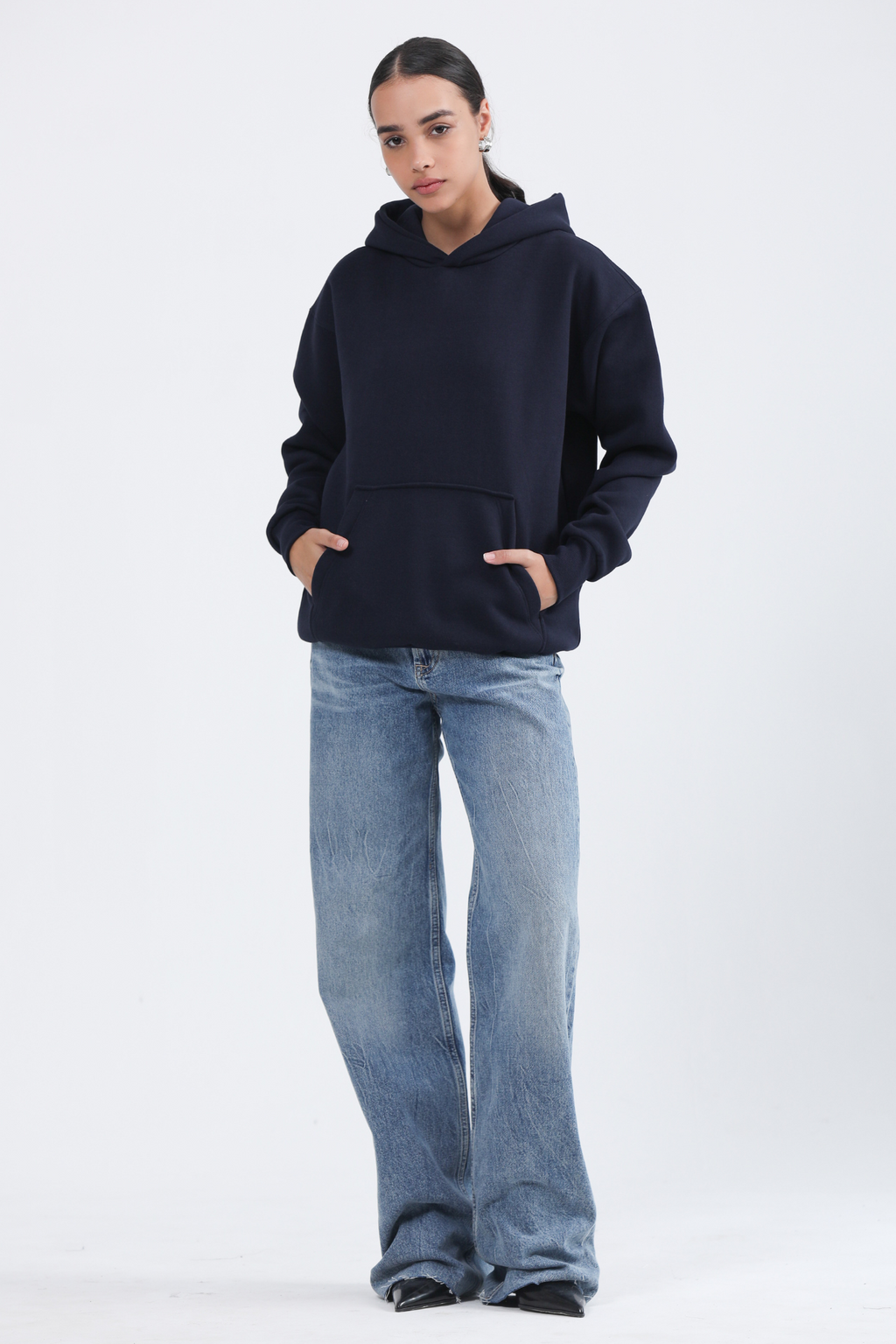 Oversized Hoodie-Navy
