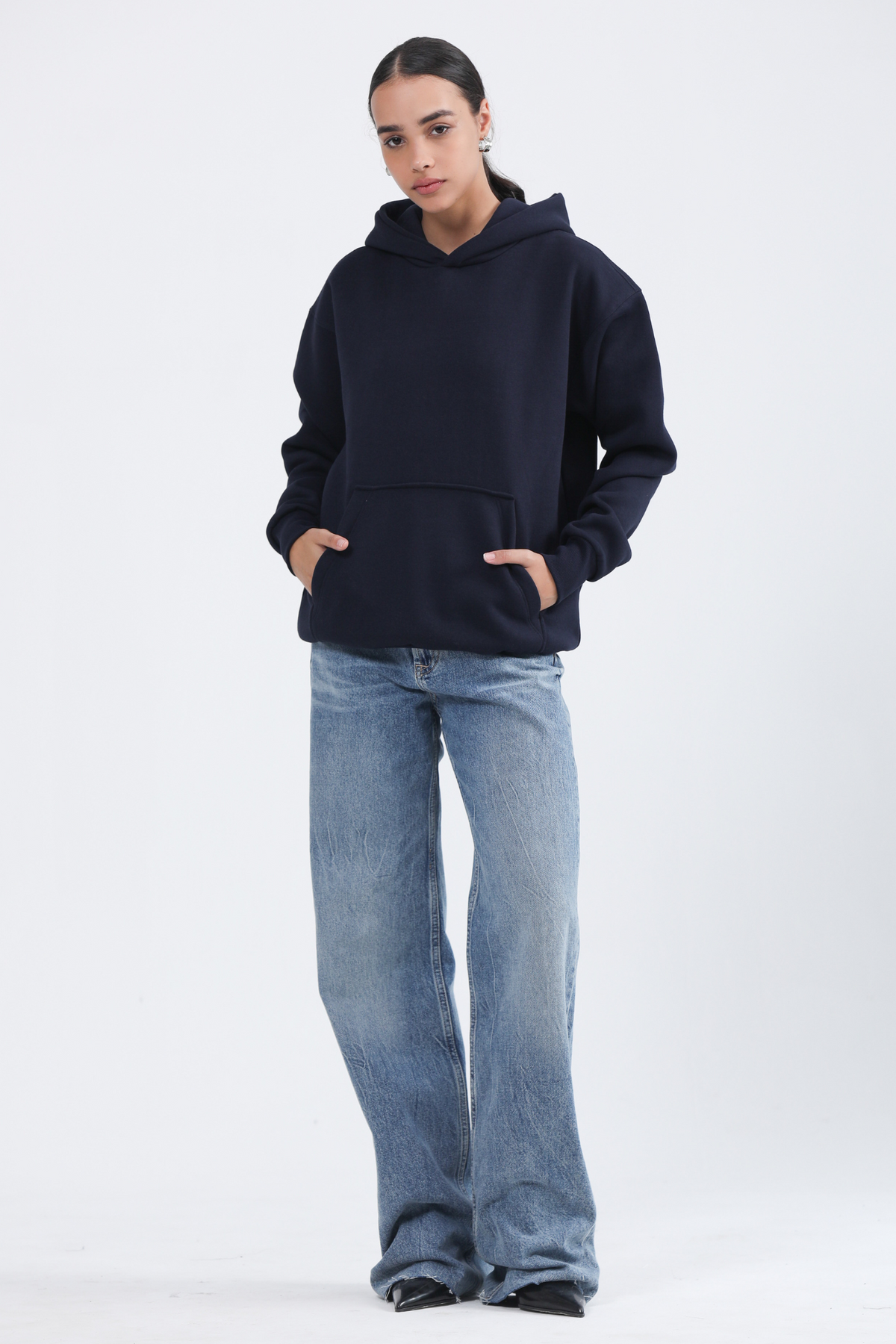 Oversized Hoodie-Navy