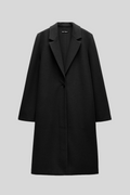 Black - Wool Blend Long Coat
