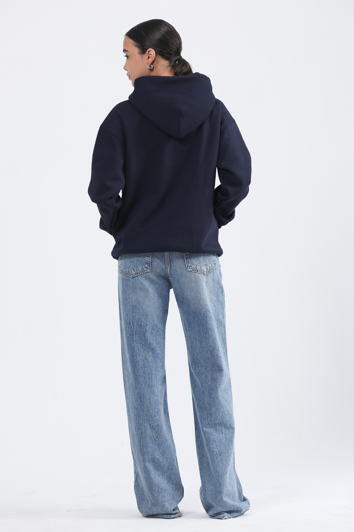 Oversized Hoodie-Navy