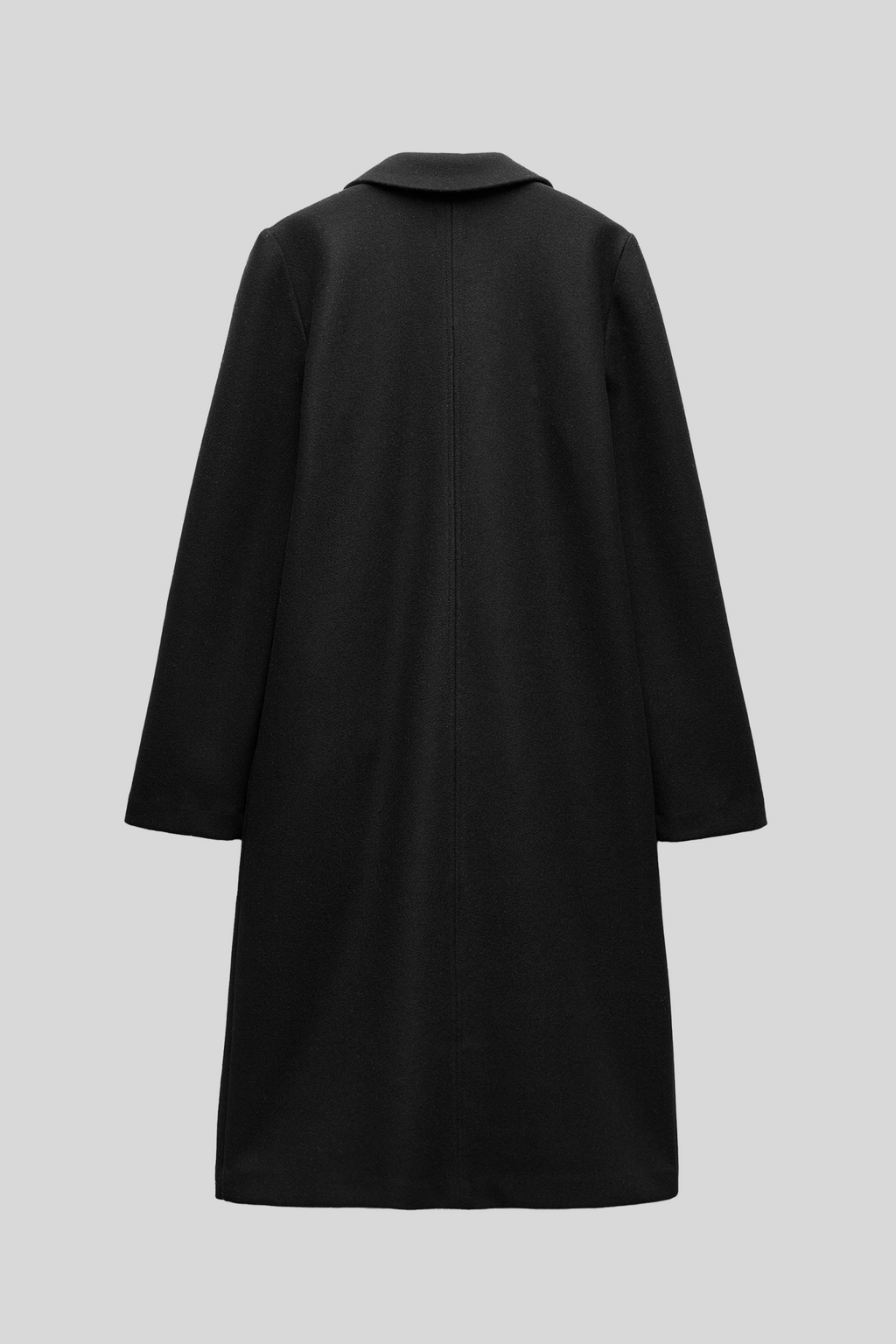 Black - Wool Blend Long Coat