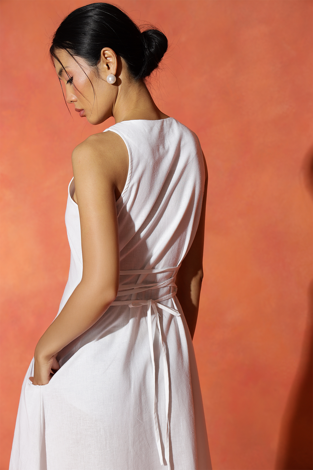 Jeany Shirt Dress : White