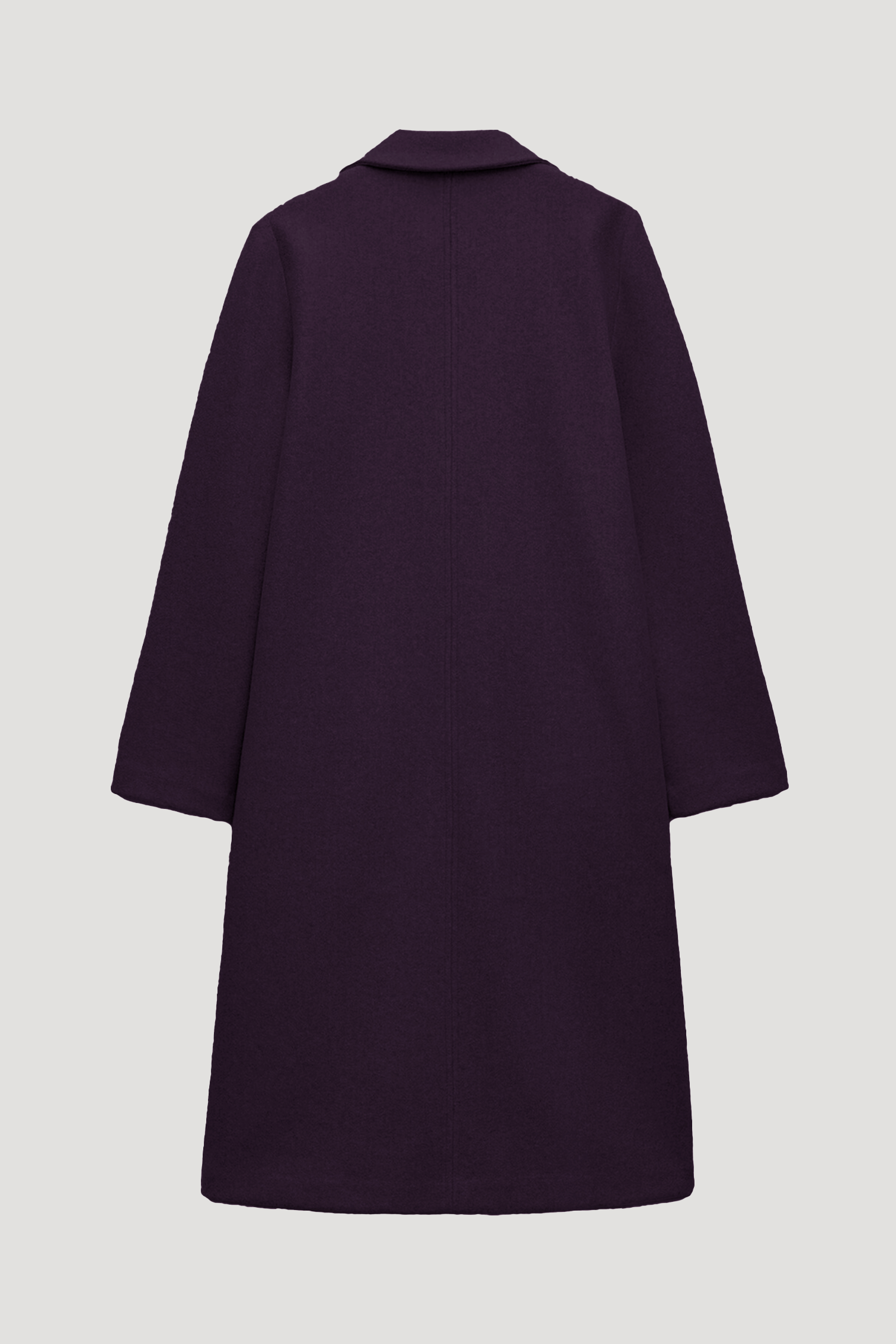 Berry - Wool Blend Long Coat