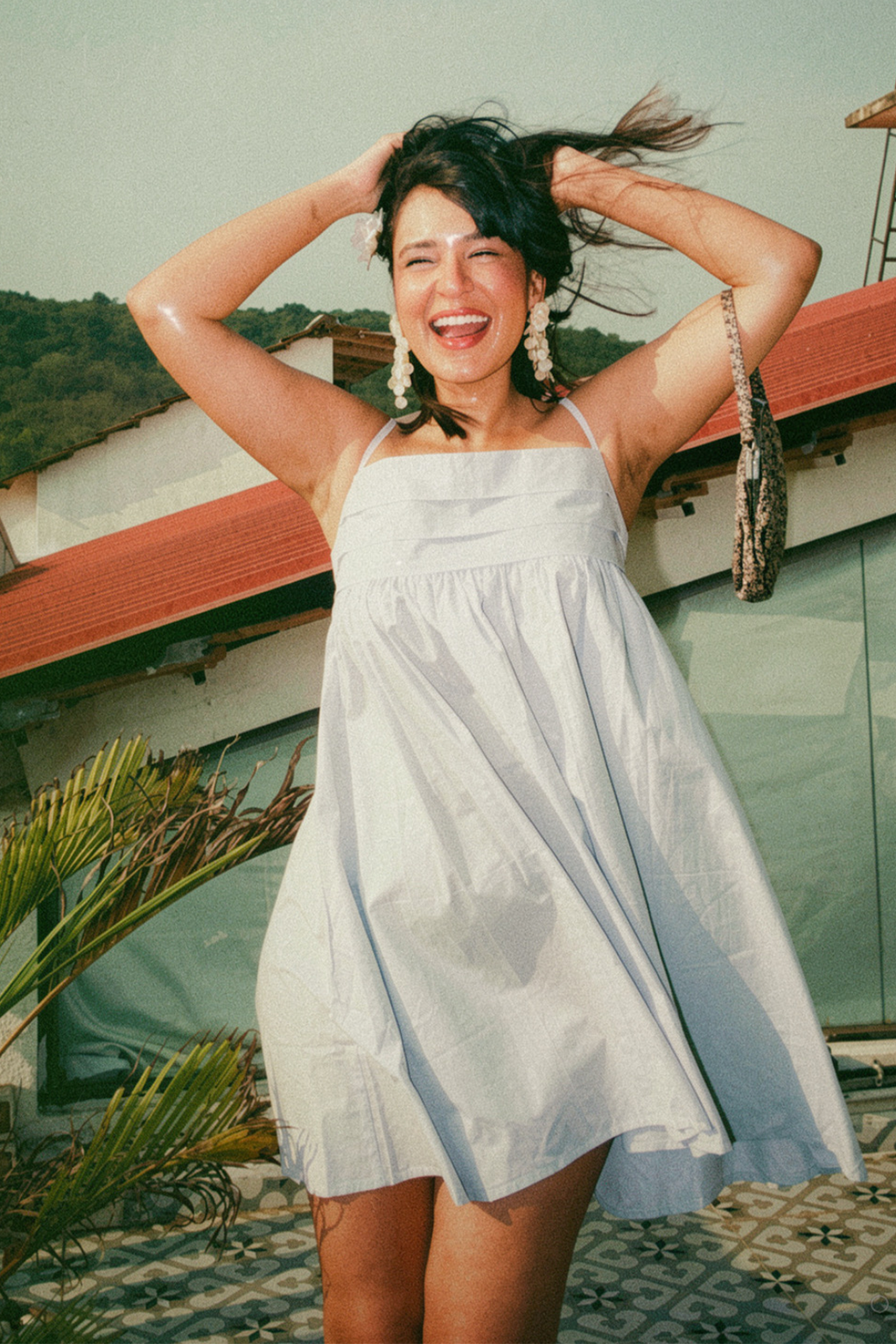 Claire Pocket Dress : Powder Blue