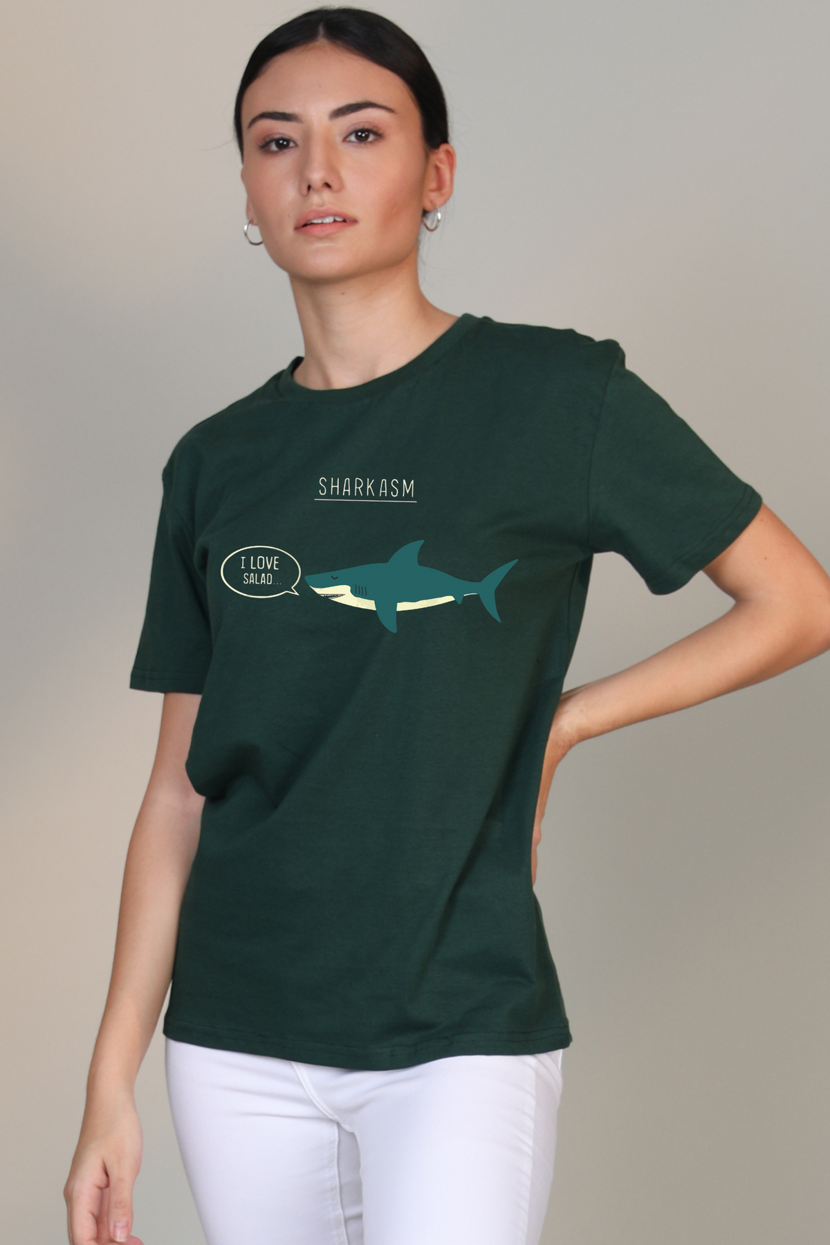 Sharkasm- Half sleeve t-shirt