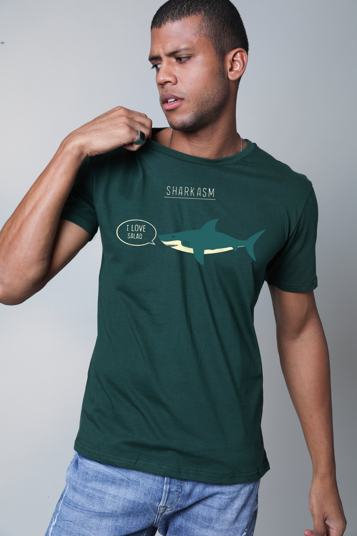 Sharkasm- Half sleeve t-shirt